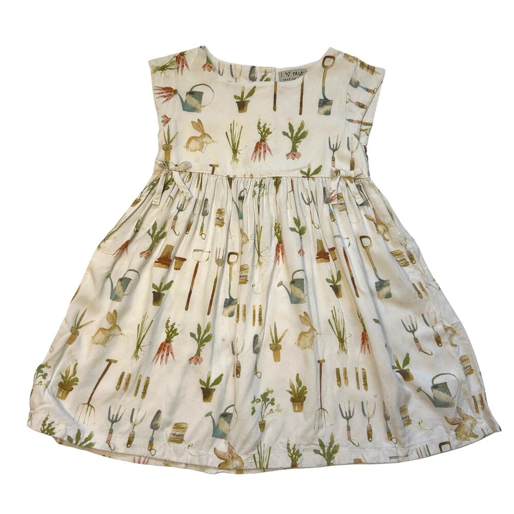 Next Garden Print Cream Dress
